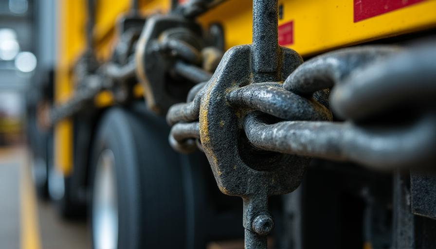 Close up of specialized logistics hardware